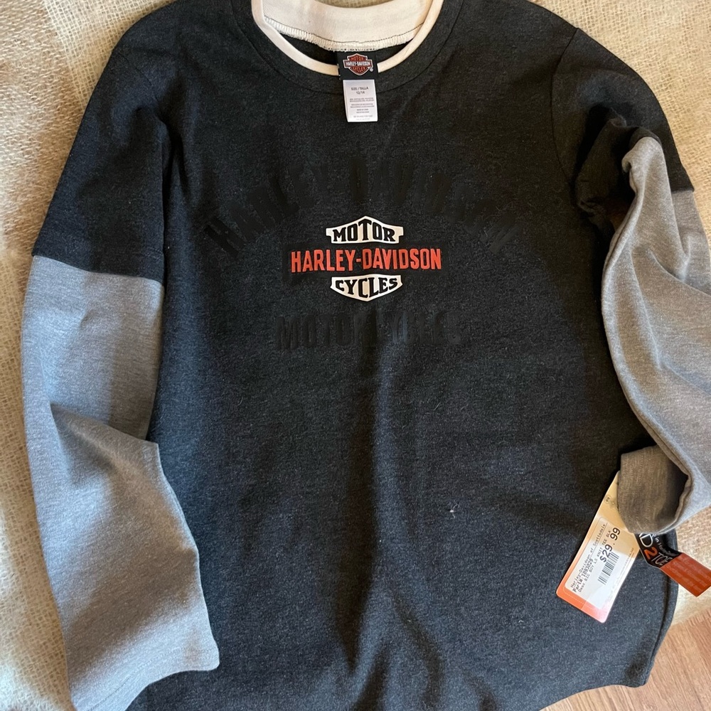 Harley-Davidson boys Black and Gray Sweater